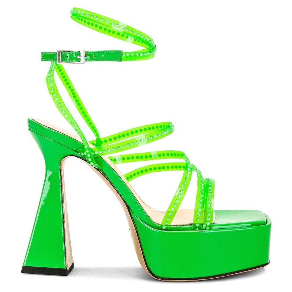 Mach & Mach Crystal Embellished Platform Sandal